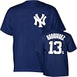 Alex Rodriguez T-Shirt - New York Yankees #13 Alex Rodriguez Name and Number S/S Navy Tee