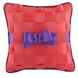 Bow Pillow - Purple/Red