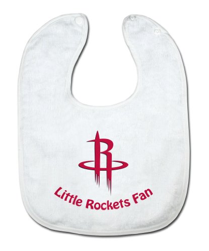 NBA Houston Rockets White Snap Bib with Team Logo