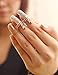 Demarkt 2pcs Women's Nail Rings Flower Design Finger Tip Rings