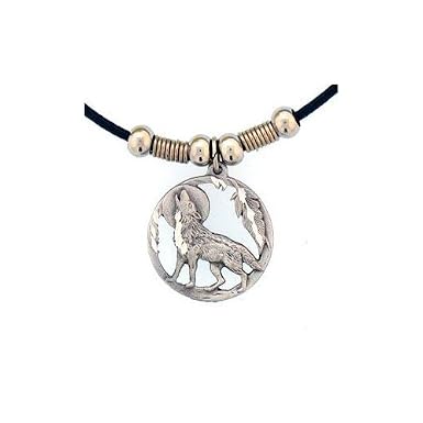 Earth Spirit Necklace - Howling Wolf - Earth Spirit Necklace Chain Necklace
