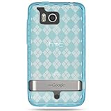 Flexi Gel SKin TPU Glove with BLUE CHECKERED Design Soft Cover Case for HTC ....