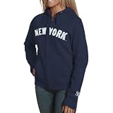 MLB New York Yankees Ladies Navy Blue Team Spirit Full Zip Hoody Sweatshirt