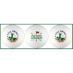Retirement Golf Balls w/ Golfer