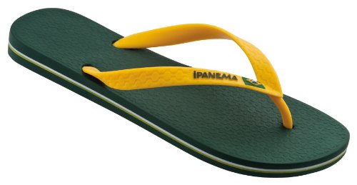 iPANEMA Flag Mens Flip Flop Green/Yellow-9/10