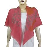 Scarf for Women Printed Square Silk and Wool Square 43 x 43 inches