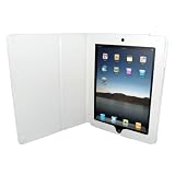 Synthetic Leather Case with Built-in Stand for Apple iPad 2, White