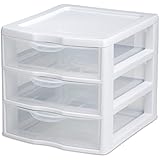 STERILITE 3 Drawer Mini Unit 20738006, Clear