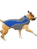 Kakadu Pet Nylon Shell And Fleece Lined Dog Coat With Reflective Stripe, Medium 22", Sea (Blue)
