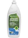 Seventh Generation Dish Liquid, Free & Clear, 25-Ounce Bottles (Pack of 6)