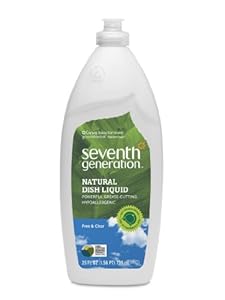 Seventh Generation Dish Liquid, Free & Clear, 25-Ounce Bottles (Pack of 6) Packaging May Vary