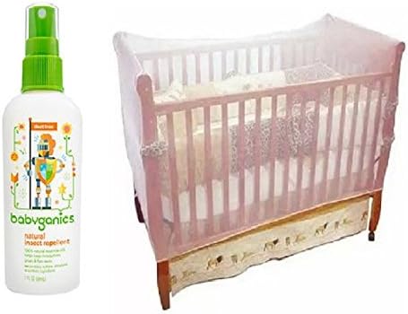 Babyganics Baby Insect Repellant with Natural Organic Essential Oil &amp; JEEP Crib/Playpen Netting With Convienent Storage Bag
