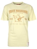True Religion Mens T-Shirt Crew Neck Sand