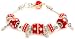 Royal Diamond Heart Lock with Murano Beads Designer Fashion Bracelet