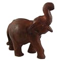 Hand Polished Wooden Elephant Figurine