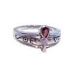 Sterling Silver Garnet Egyptian Ankh Ring Size 10 41GvpErjNhL. SL160 Sterling Silver Garnet Egyptian Ankh Ring Size 10