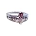 Sterling Silver Garnet Ankh Ring Size 4 (Available in Sizes 4-15)