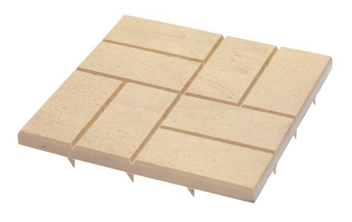 Emsco Group 2156 Poly Patio Pavers Natural Sand 16-Inch x 16-Inch - 24 Pack