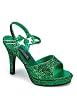 Women's 4 Inch St. Patricks Glitter Sandal