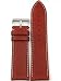 Waterproof Watch Band Geniune Leather Dark Red 20MM