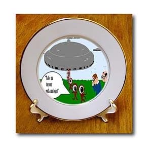 An Eye Out For Aliens - 8 Inch Porcelain Plate