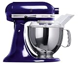 KitchenAid 836776SET Küchenmaschinen - Set Artisan blau mit Gemüseschneider MVSA, Zusatztrommelset EMVSC und Zusatz Edelstahlschüssel KB3SS