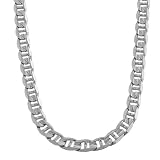 Rhodiumplated Sterling Silver Mariner Link Necklace (18 Inch)