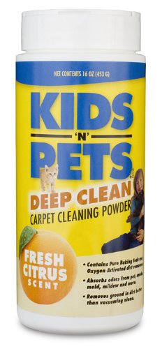 KIDS N PETS Deep Clean Carpet Cleaning Powder, 16-Ounce, Fresh Citrus