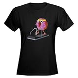 41Gw%2BxmWm4L. SL160  Doughnut On a Treadmill Funny Womens Dark T Shirt by CafePress