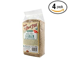 Bob's Red Mill Organic 6 Grain Hot Cereal, 24-Ounce (Pack of 4)