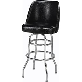 Metal Swivel Stool with Vinyl Bucket Seat by Furniture