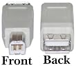 USB A Female / B Male Adaptor