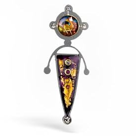 Abstract Purple Robot Pin from the Artazia Collection #1407 GP OP