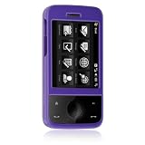 HTC Touch Pro CDMA (Sprint) Purple Rubberize Textured Snap-On Case Cover with Removable Swivel Belt Clip