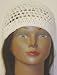 Hand Crocheted Set of Two White and Lime Color Rayon Cotton Gimp Skull Cap