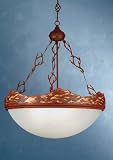 24 Wave Chandelier Rust Ceiling Fixture