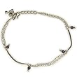 Romantic Gift Silver Amethyst Gemstone Anklets Pair 10 inches (anklts503anklt)