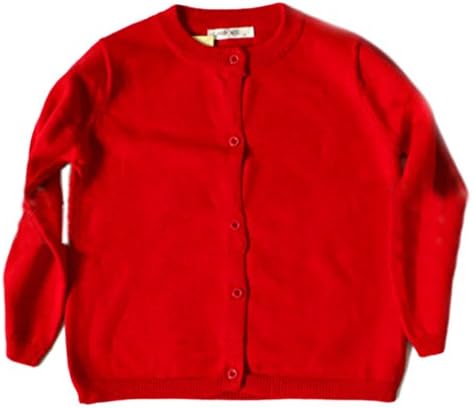 WenVen Baby Boys&Girls Knit Cotton Sweaters Long Sleeve Jacket(Red,100)