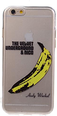 Cyber Digital Transparent Protective Flowers Soft Smooth Case Cover For Iphone 6 Banana With Sentence Applique
