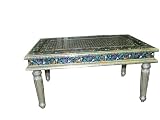 Hand Painted Enamel Meenakari Coffee Table India Furniture