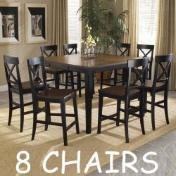 Hillsdale Furniture Englewood 9 Piece Counter Height Dining Set - 4884DTBSG9 (Rubbed Black... by Hillsdale Furniture