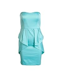 Cocktail Satin Peplum Party Dress 