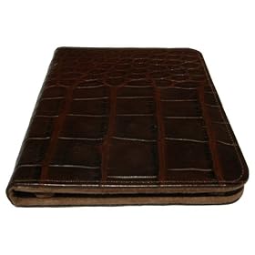 Genuine Alligator Leather Cover Case for Kindle 2 (Brown)