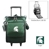 Michigan State Spartans NCAA Avalanche Picnic Cooler on Wheels (Hunter Green) (Embroidered Logo)