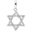 Star of David CZ Sterling Silver Pendant
