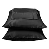 Charmeuse Satin Sheet Set - Black