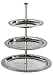 Elegance Beaded 3 Tier Stainless Steel Serving Trays