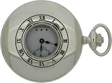Bernex Swiss Made Mechanical Rhodium Plate Demi Hunter Pocket Watch
