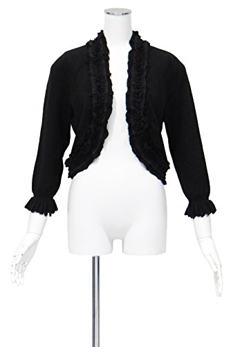 ホワイトハウスブラックマーケット 黒 シルクボレロ L