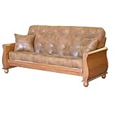 Big Tree Furniture Bordeaux Full Size Futon Sofa Sleeper Set with 2 Matching Pillows